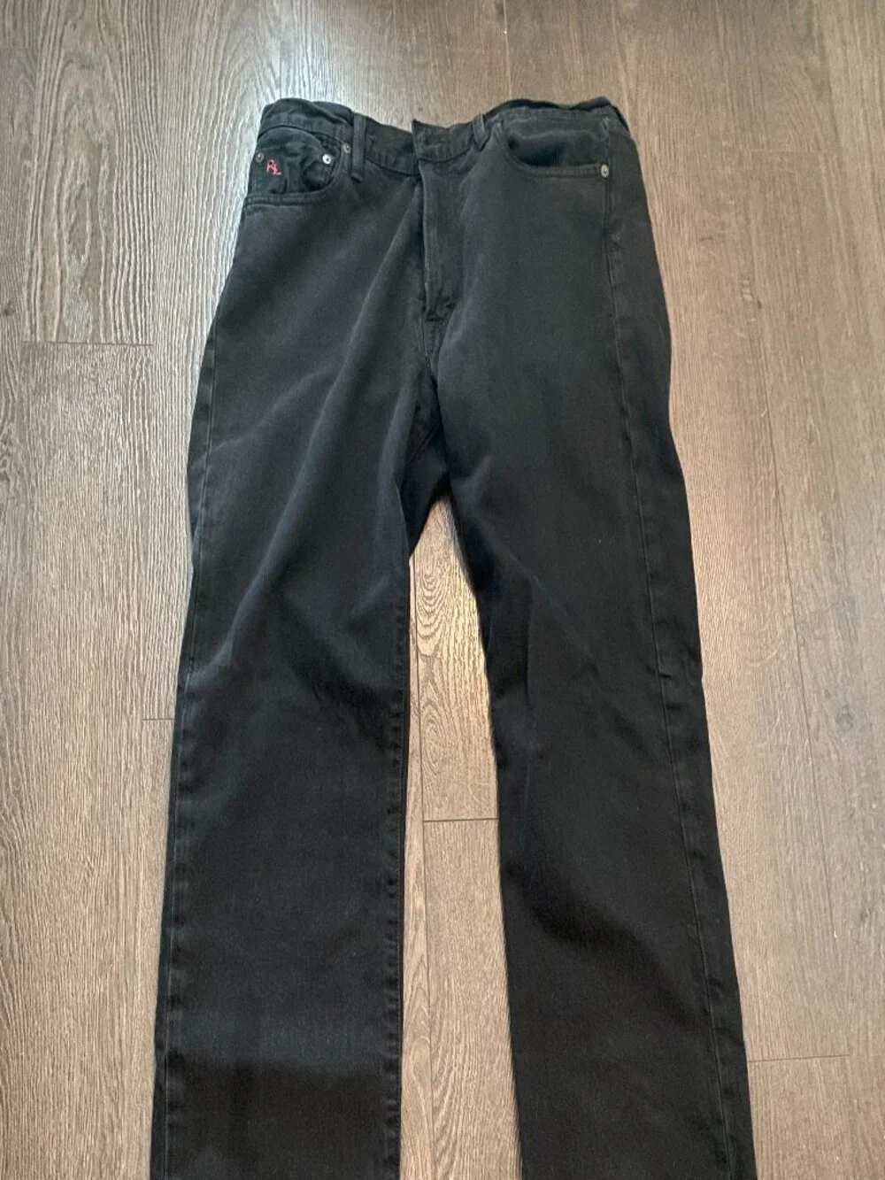 RALPH LAUREN WASH HUDSON BLACK JEANS SIZE 34 WAIST - Picture 8 of 11